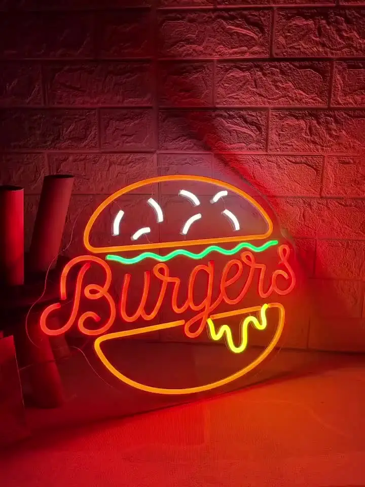 アートデコレーション ライト Burger And Beer ネオンサイン