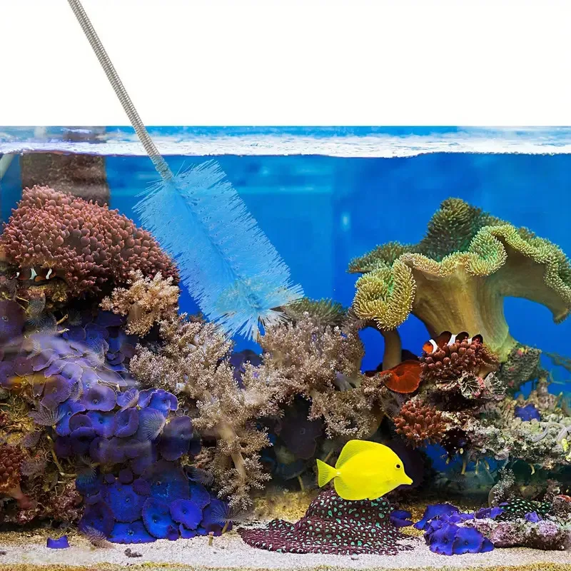 Reinigungsbürste für Aquariumrohre, 155 cm Federbürste, doppelköpfige Reinigungsbürste aus Edelstahl, Reinigungswerkzeug für Seerosenrohr, Luftröhre und Innenwände von U-förmigen Rohren – Detail 10