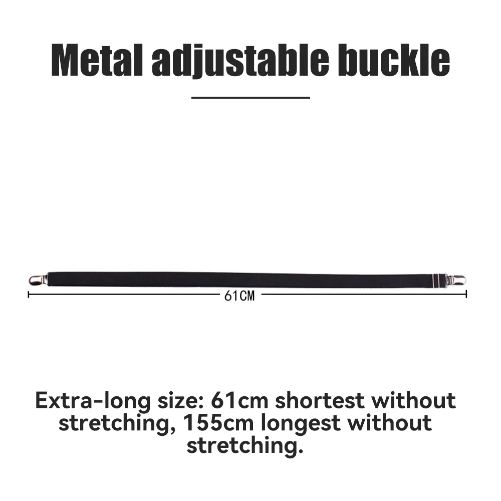 Description Picture 6 of item4pcs/set Elastic Bed Sheet Strip Fastener Bed Sheet Grippers Belt Adjustable Mattress Cover Blankets Holder