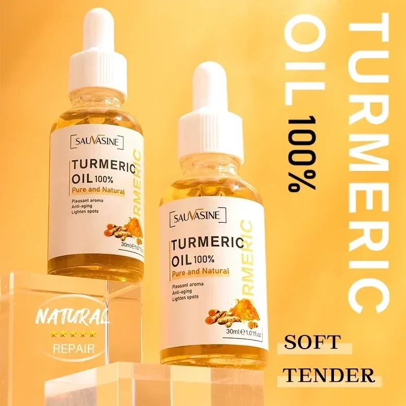 

Natural Turmeric Oil for Evening Skin Tone Acne Shrink Pores Treatment Dark Spot Removal Whitening and Moisturizing Skin Care