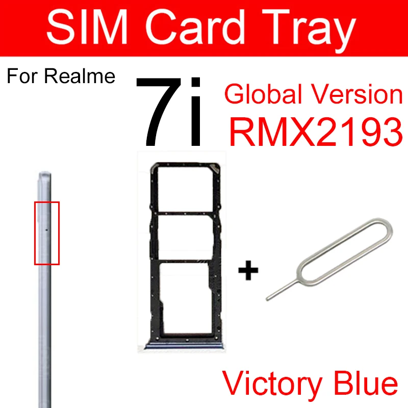 SIM Card Tray For OPPO Realme 7 5G 7i 7Pro 5G Sim Card Slot Tray Holder Adapter Replacement Parts