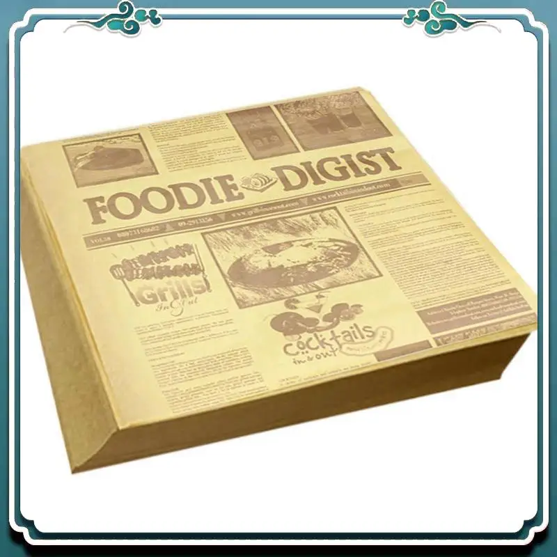 Grease Resistant Sandwiches Pizza Wrapping Sheets Turmeric Paper Fast Food Wrapping