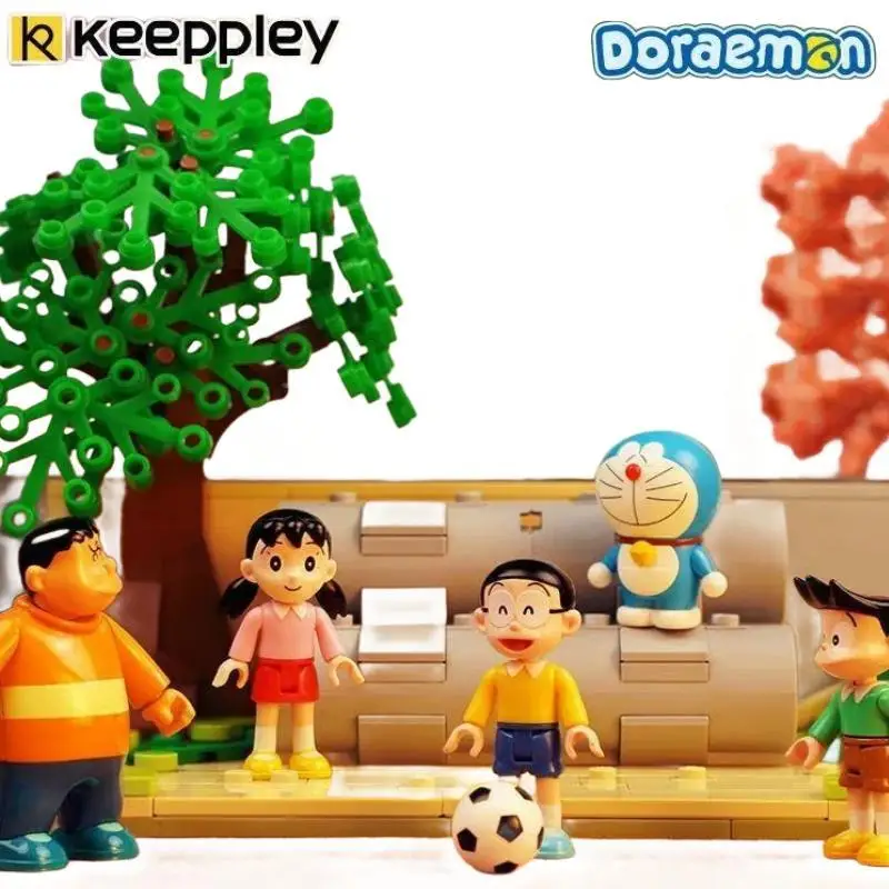 

Keeppley строительные блоки Kawaii Doraemon мультфильм анимация Сборка игрушки Nobita Shizuka атмосферные украшения подарки