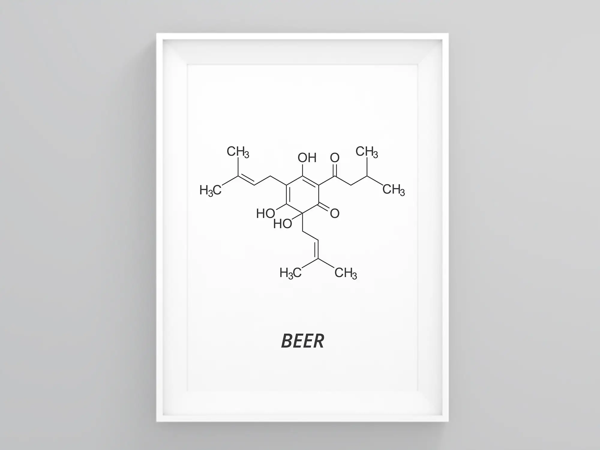 Love Happiness Adrenaline Molecule Chemistry Science Poster Print Wall Art Pictures Canvas Painting Living Room Home Decor Gift