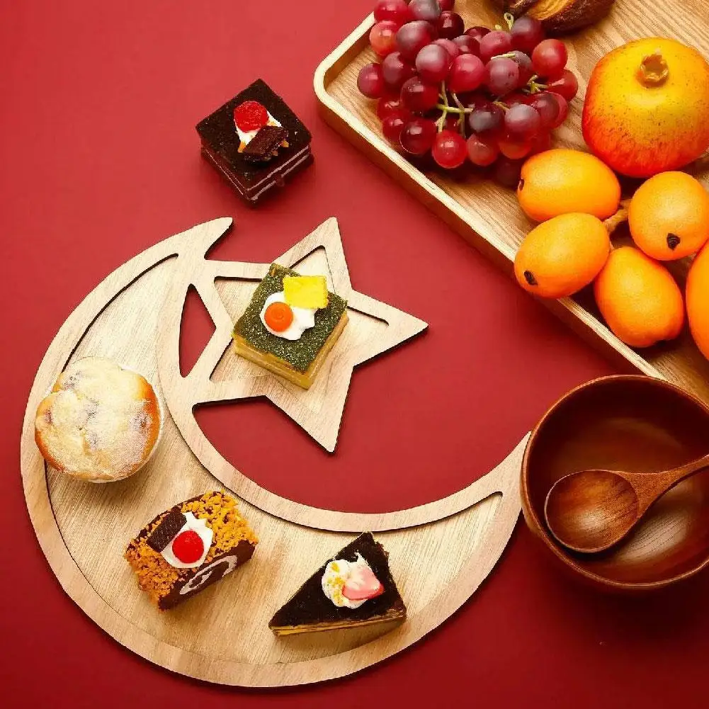 Wooden Eid Mubarak Food Tray For Home 2025 Ramadan Kareem Islamic Muslim Party Decor Eid Eid Al Adha Desk Decoration Gifts B8w2 5