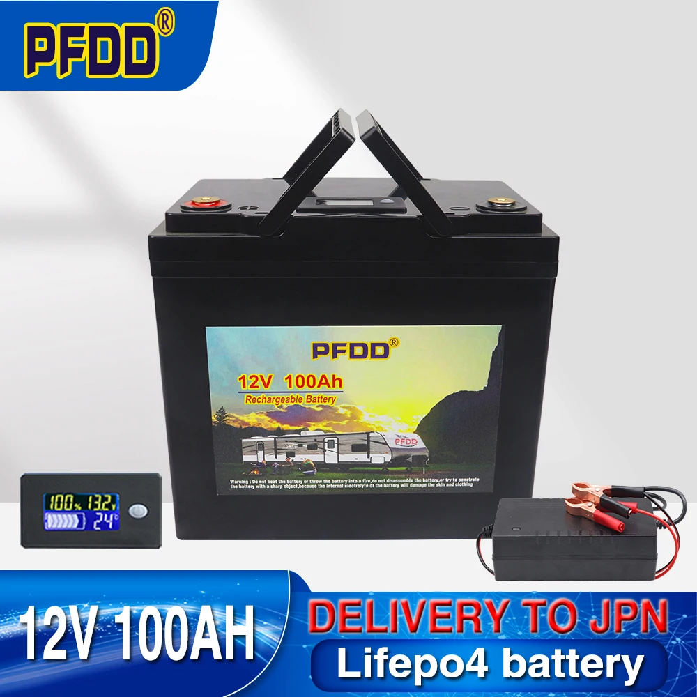 Batterie Lithium 12V 100Ah LiFePO4 – BMS Intégré – 4000+ Cycles – Solaire – NEUVE