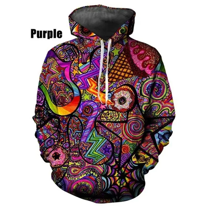 thumbnail image 1 of Sudadera con capucha con estampado 3D de arte psicodélico para hombre, sudadera con capucha a la moda, sudadera con capucha para hombre, sudaderas con capucha de talla grande, 1 of 4