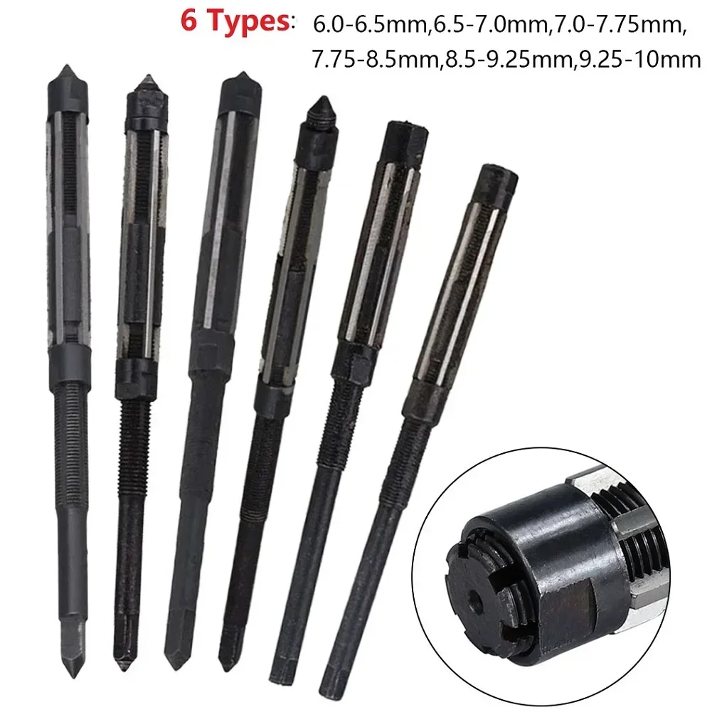 Reamer Hand Reamer Cutting Tools 6-6.5mm/6.5-7mm 7-7.75mm/7.75-8.5mm 8.5-9.25mm/9.25-10mm Alloy Steel Cutting Tools