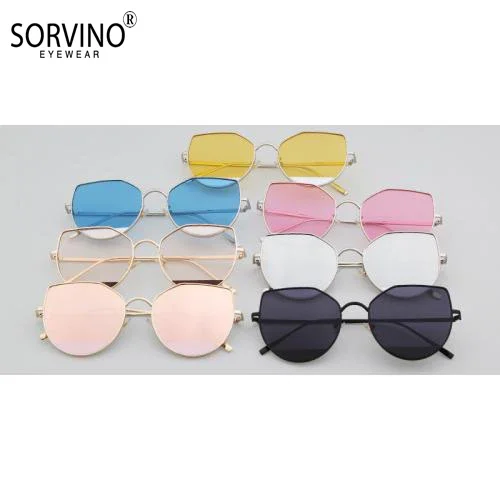 Cat Eye Sunglasses Women Metal Frame Classic Sun Glasses