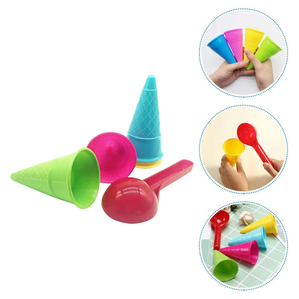 

Playing with Sand Beach Ice Cream Toy Child outside Kids Toys for Pp Cones Scoop