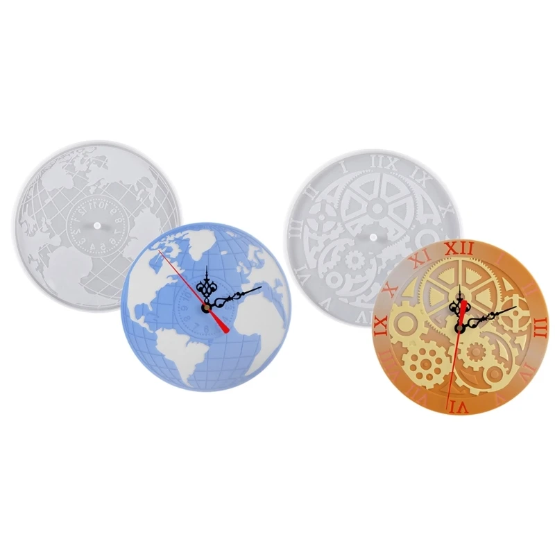 

Earth/Gear Clock Resin Casting Mold Epoxy Resin Mold DIY Crafts Mold