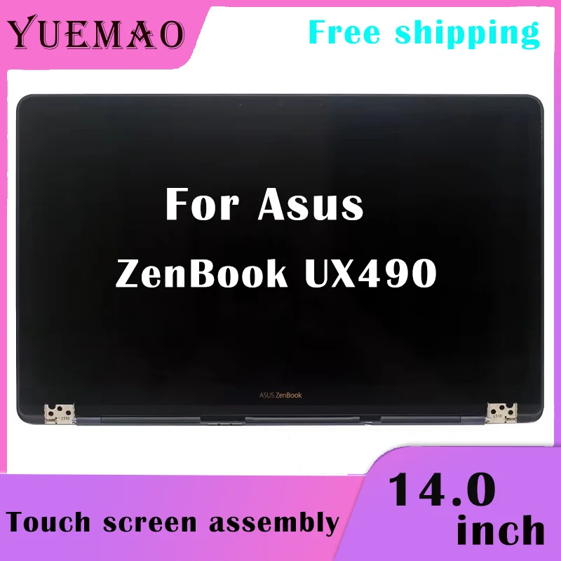 

Оригинальная Замена для ноутбука Asus ZenBook 3 Deluxe UX490 UX3490 UX490UA, Полная панель ЖК-экрана, верхняя часть, сборка ЖК-дисплея