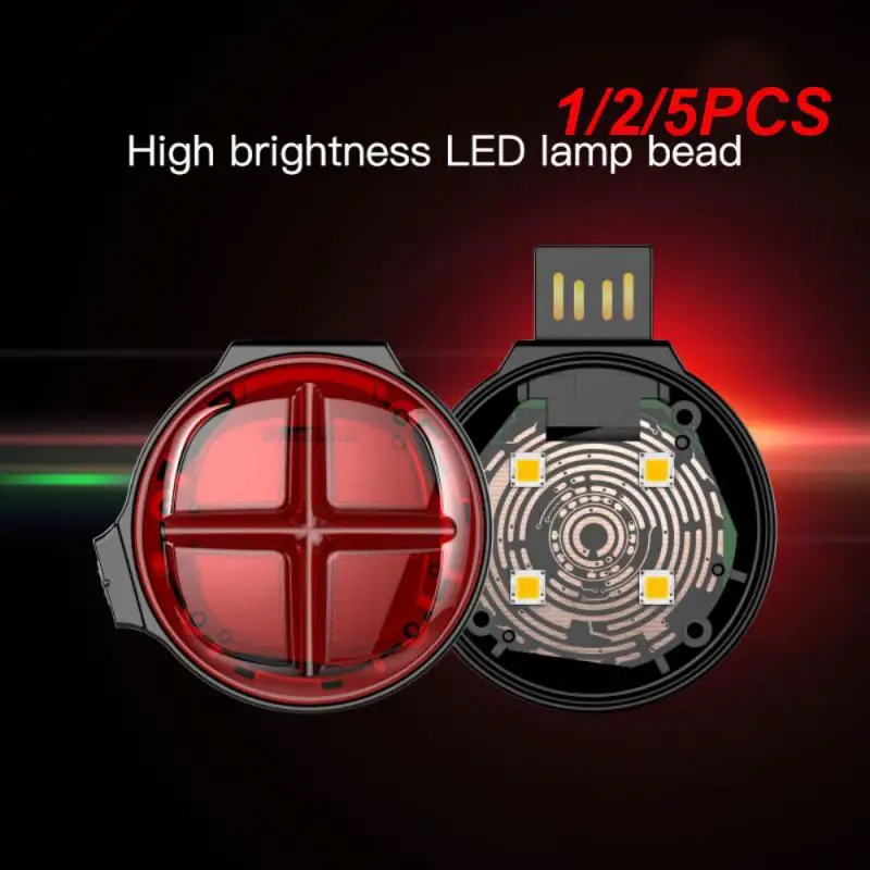 

Задний фонарь для зарядки, 1/2/5 шт., высококачественные велосипедные аксессуары, Ipx5 Водонепроницаемые светодиодные эффективные водонепроницаемые велоаксессуары