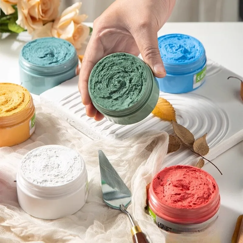450g 러시아 스크레이퍼 그림 조각 페이스트 DIY 예술적 질감 그림 쉐이핑 페이스트 손으로 만든 릴리프 그림 재료