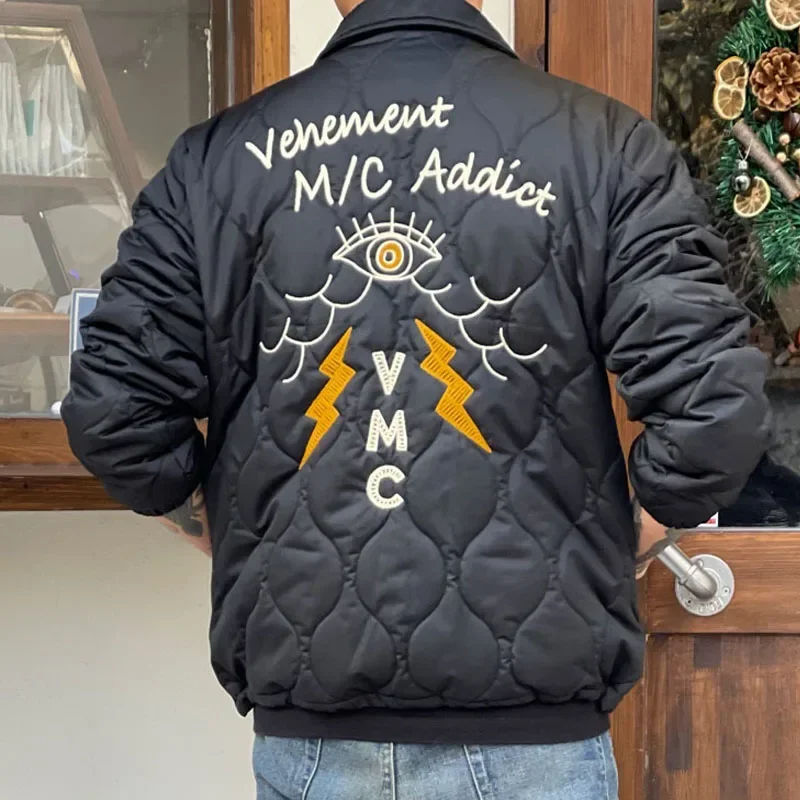 New Arrival Winter Cotton Jacket Vintage Handmade Embroidered Warm Coat Trend Men Parkas