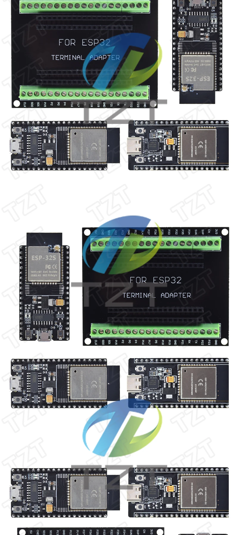 Circuits intégrés,ESP32S-CH340C-MICRO--Carte de développement ESP32 ESP ...