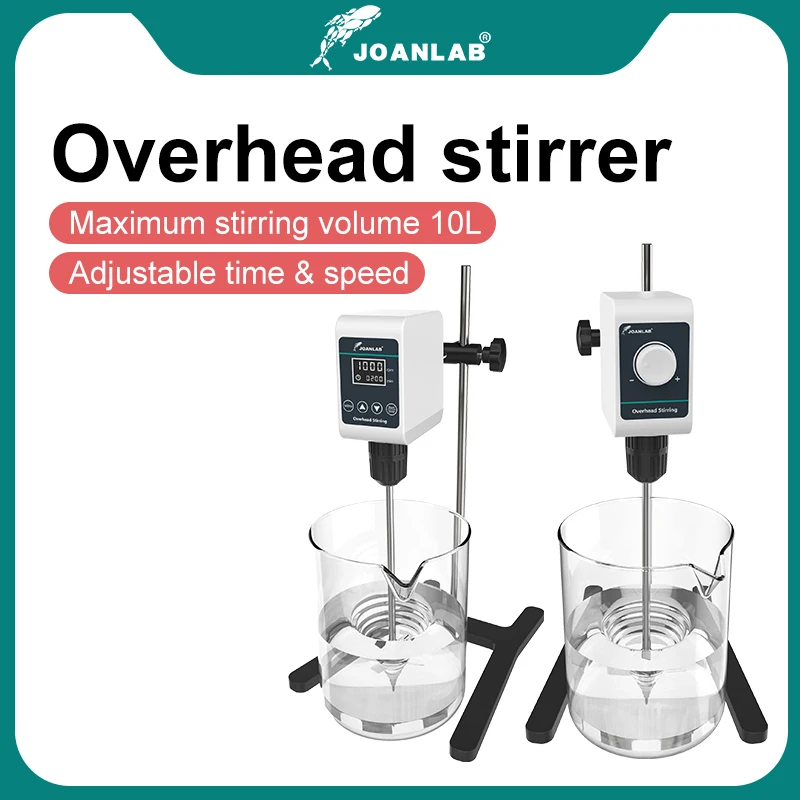 JOANLAB Stirrer Laboratory Digital Display Overhead Stirrer Electric Mixer Laboratory Equipment 5/10L 1200rpm 110/220V OS-10S