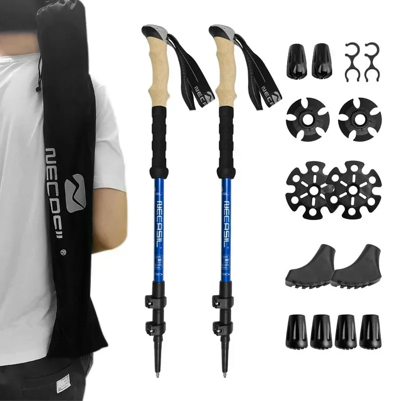Trekking Pole Trekking Poles Walking Stick 2pcs Trekking Poles Folding Hiking Stick Collapsible Hiking Poles