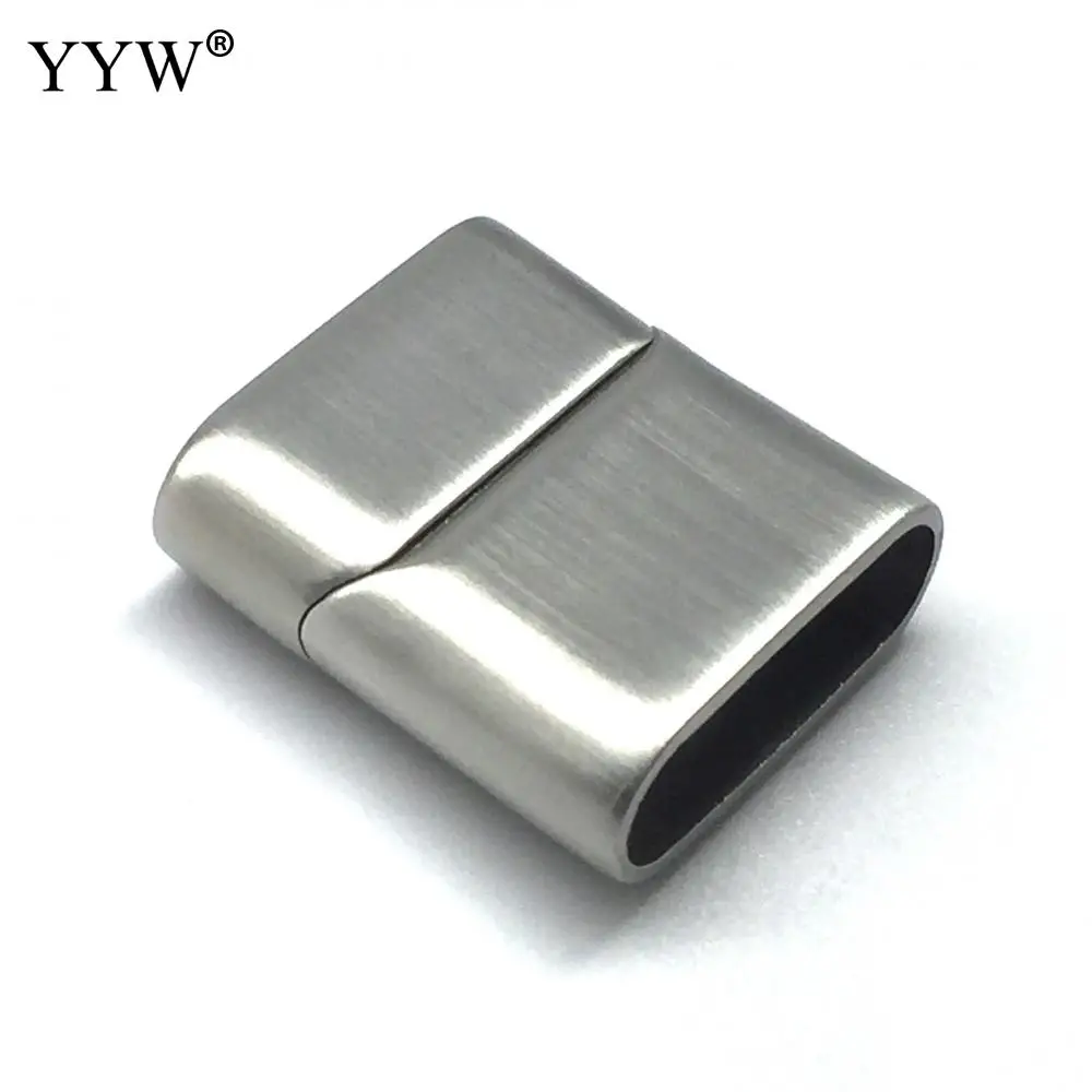 10PCs Stainless Steel Bayonet Clasp 25x22mm Hole:Appro 20x6mm PushLock Lace Buckle Jewelry Making Accessories