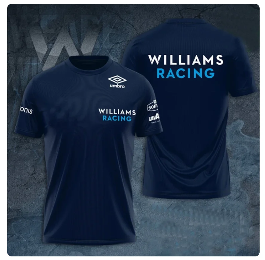 Kaus olahraga ekstrem tim F1 willimusim Panas 2023 kaus cepat kerbersirkulasi Kasual Pria ekstra Kiss 100-6XL