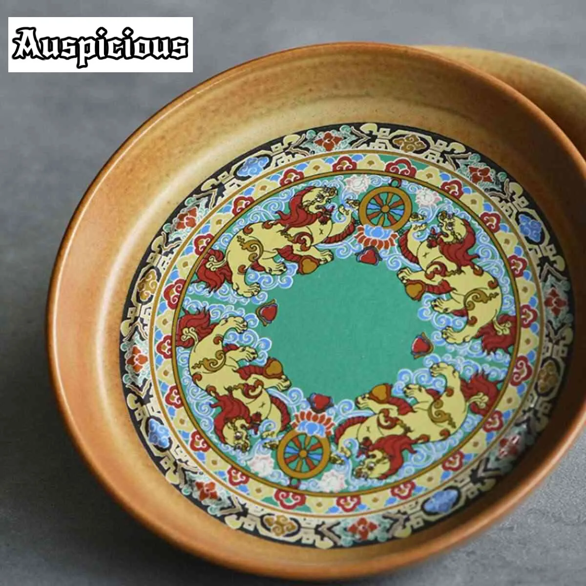 165ml Dunhuang Mural Sancai Gaiwan Creative Buddha Cover Bowl Luxury Tea Tureen Tea Brewing Chinese Teaware Set Collection Gift