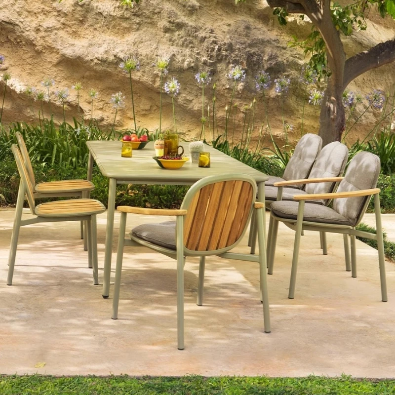 Outdoor Table and Chair Courtyard Villa Leisure Restaurant Garden Balcony Rain and Sun Protection Garden Furniture Sets WKGF