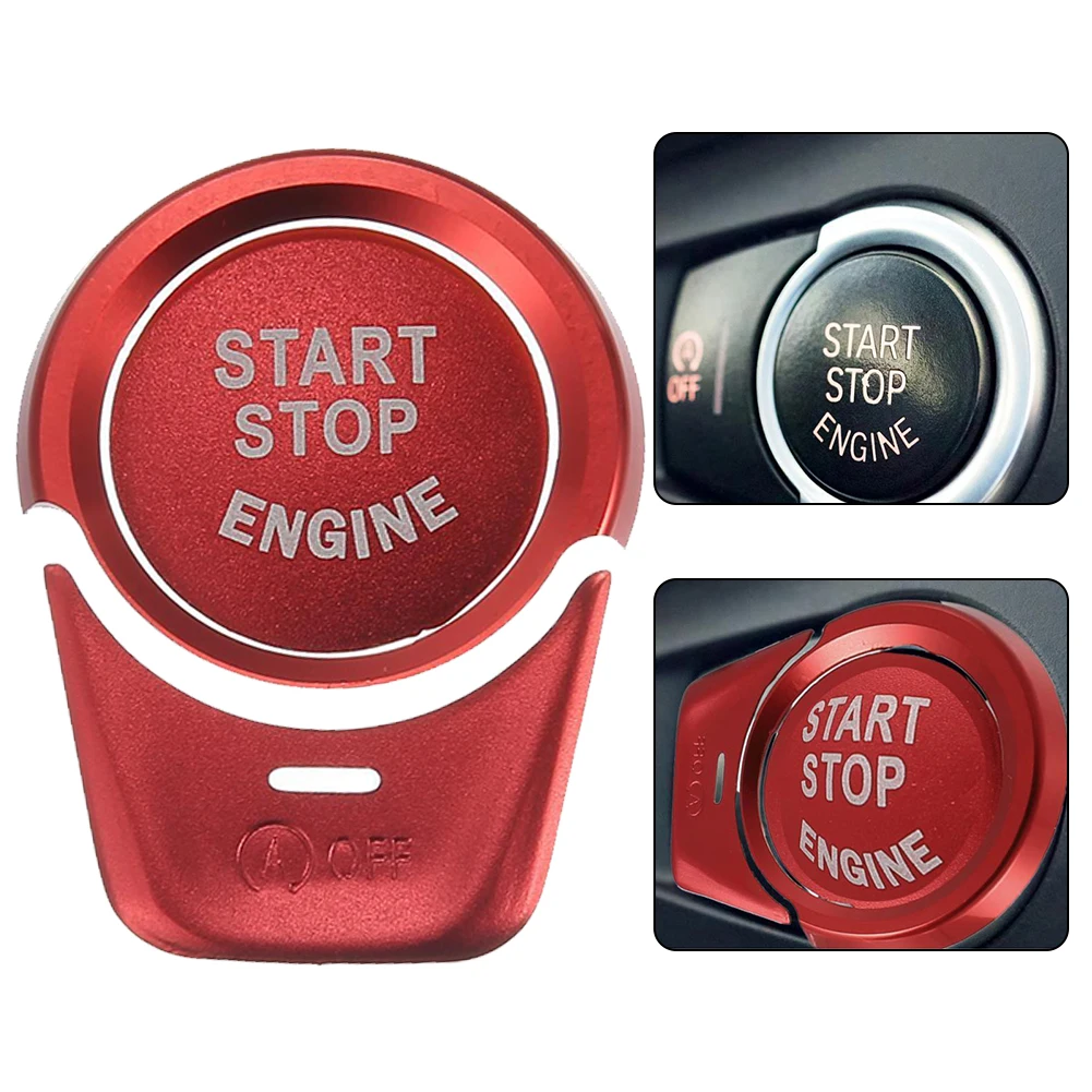 

Car Engine Start Stop Button Cover Kit Red Aluminum Alloy For BMW 2 3 3GT 4 5 6 7 X1 X2 X3 X4 X6 M2 M3 M5 Stylish Car Decor