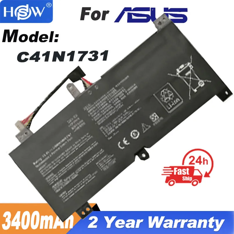 

C41N1731 Laptop Battery For ASUS ROG Strix Scar/HERO II G712 G732 G731 GL504GW GL504GS GL504GM GL704 GL704GW GL704GV C41N1731 L