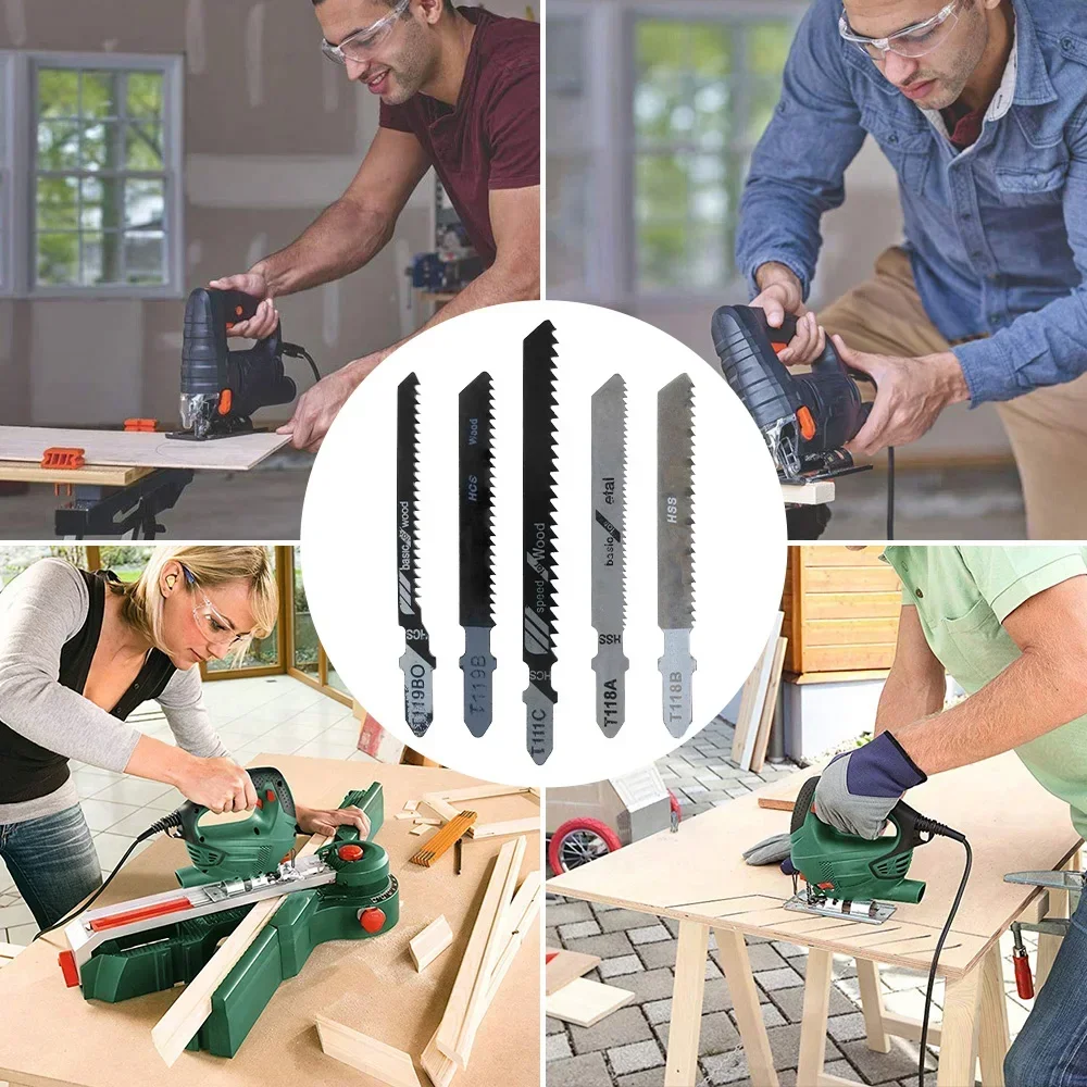Jig Saw Blade Set 16pcs Metal Wood Assorted Blades for Wood plastic metal Cutting T119BO/T119B/T111C/T118B/T118A jig saw blades