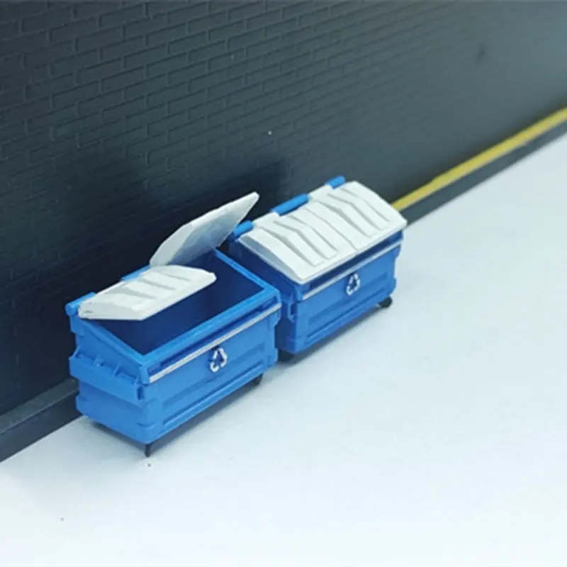 1/87 HO Scale Street Trash Can Model DIY Sand Table Scene Layout City Building Train Model Accessories Miniature Collection - Image 2