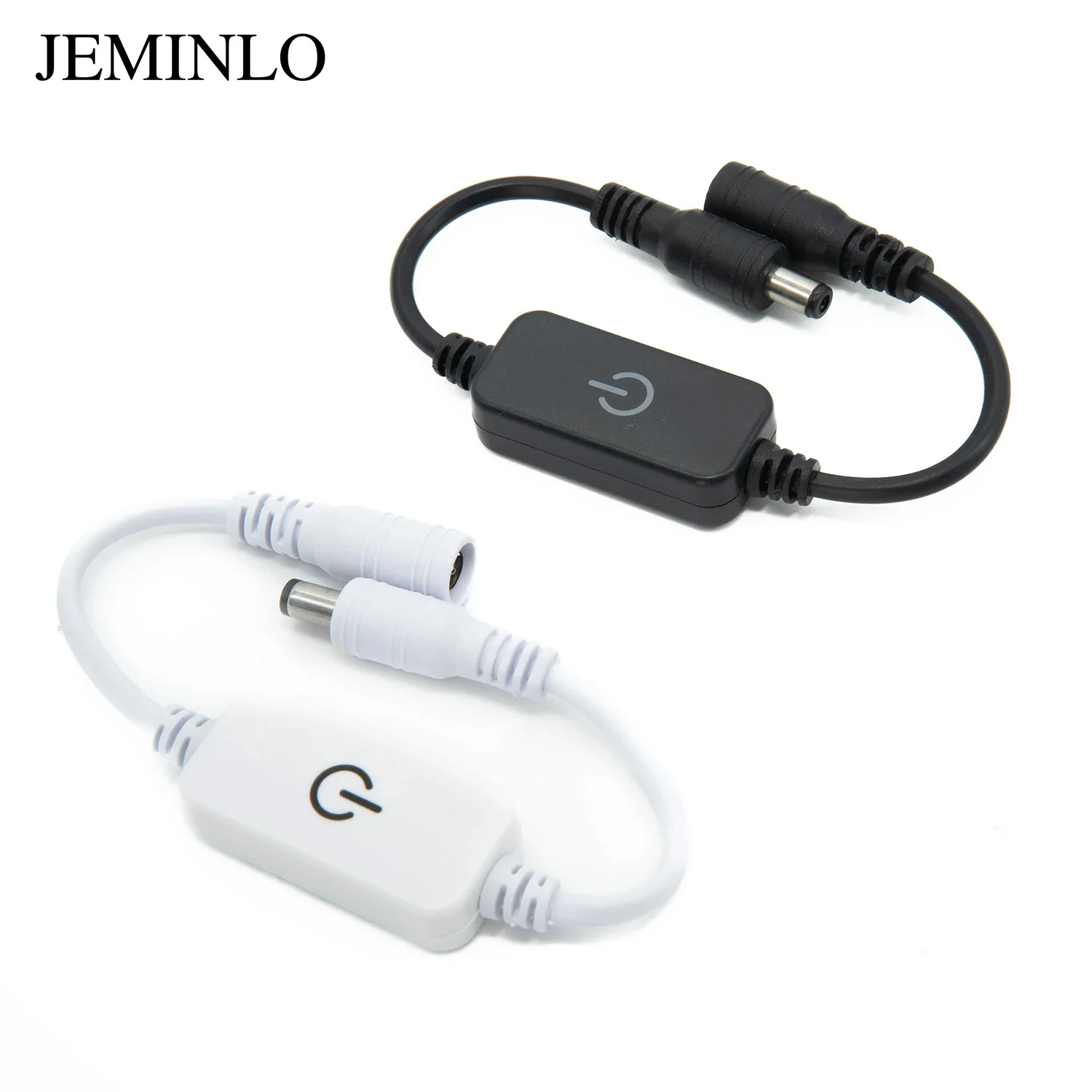 LED Strip Controller LED Dimmer Switch LED Dimmer Controller Smart Dimmer Switch LED Strip Switch Power Cords Dimmer Switch LED Strip Light Neon Led Touch Switch Button Dimmer Adjust Brightness Controller with DC Plug for 12V-24V Adjustment 2835 5050
