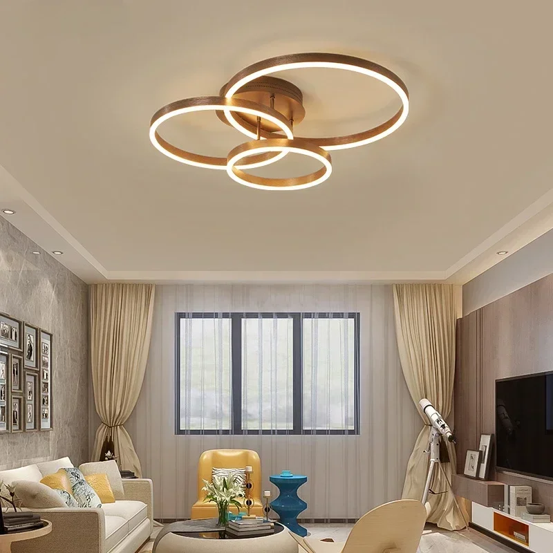 Nordic Creative Round Ceiling Pendant Chandeliers Bedroom Living Room Lamps Coffee Lustre Home Appliance Decoration Lights