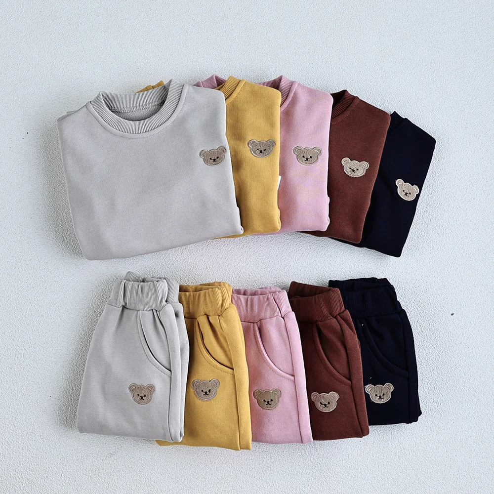 Spring Baby Clothes Set Bear Hoodies Pants