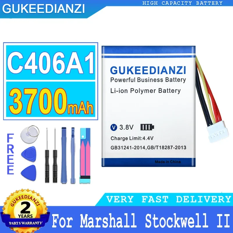 

Мобильный телефон батареи 3700mAh C406A1 3INR19/66 для Marshall Stockwell 2 II 2nd Bluetooth аккумулятор для беспроводного динамика большой емкости