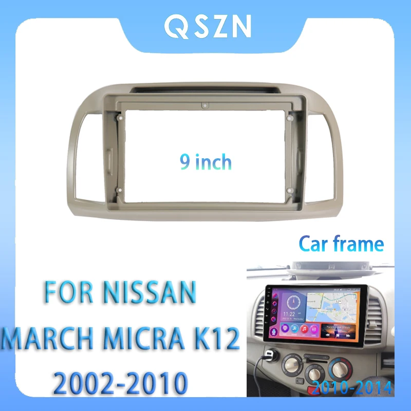 

For Nissan March Micra 2002-2010 9 Inch Car Radio Fascia Android MP5 Player Panel Casing Frame 2Din Head Unit Stereo Dash Cover