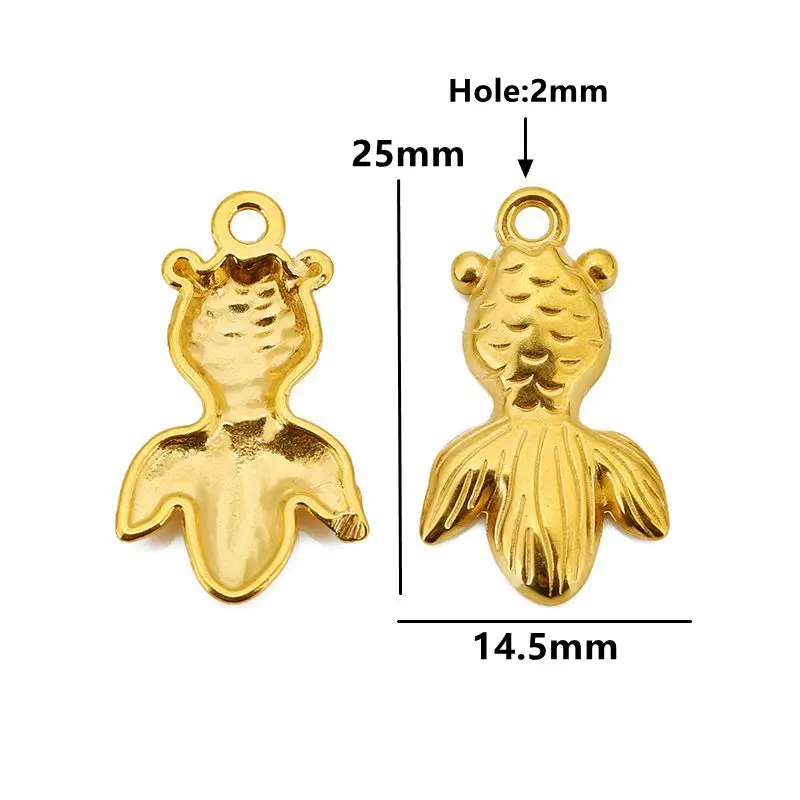 8 Ciondoli A Tema Oceano In Ottone – Forme Di Conchiglia, Tartaruga E Stella Marina Per Gioielli Fai Da Te, Bracciali E Orecchini, Colore Oro - 3