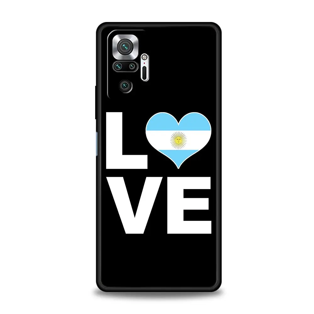 Фото Чехол для телефона с флагом Аргентины Soccer 10 для Xiaomi Redmi Note 13 12 11 10 Pro 9S 9 8 7 9T 8T 9C 9A 8A 11T 5G 10S K50 игровой чехол №5