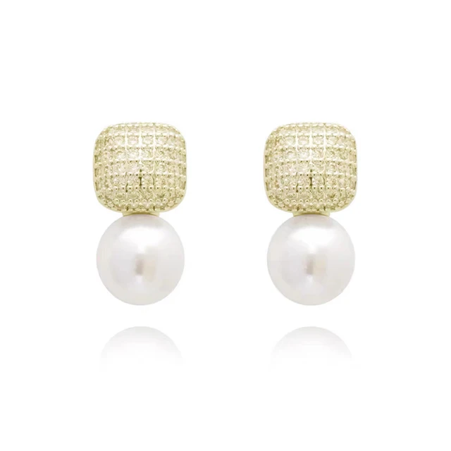 87001-ef3fb2.jpg Micro ensemble de luxe brillant en Zircon, couleur or, pendentif carré en perles métalliques, nouveaux bijoux de fête, accessoires de mode pour femmes, 2025