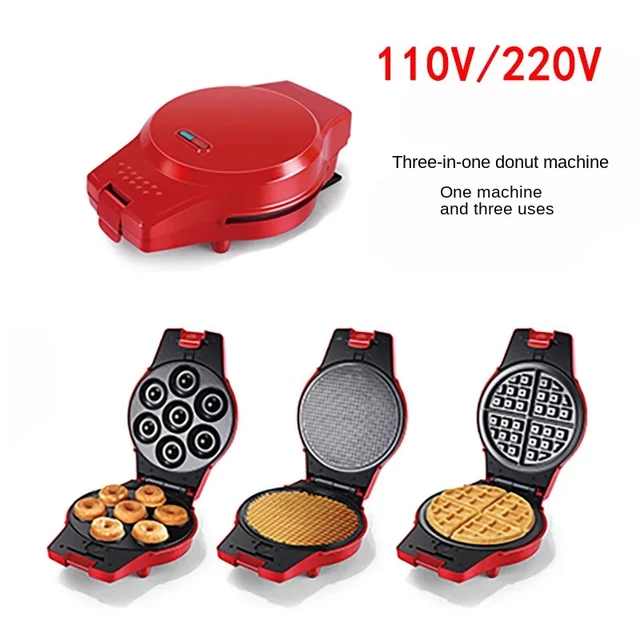 3 in 1 Waffle Maker Machine Breakfast Machine Cake Maker Adjustable  Temperature Anti Stick Plate for Pancake Baking - AliExpress