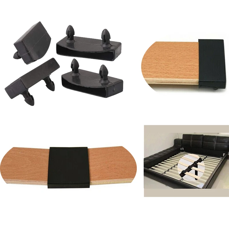 Bed Slats Connectors 20PCS Plastic End Caps Side and Center Holders For Wooden Single Double King Size Beds