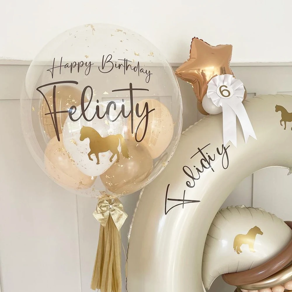 

Custom Birthday Balloon Sticker 36inch Bobo Balloon Decoration Name Personaled Stickers Kids Adult Birthday Party Decor
