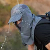 Men Multifunction Baseball Caps With Neck Flap Summer Anti UV Sun Hat Quick Drying Fishing Hat Women Outdoor Foldable Hiking Hat 3