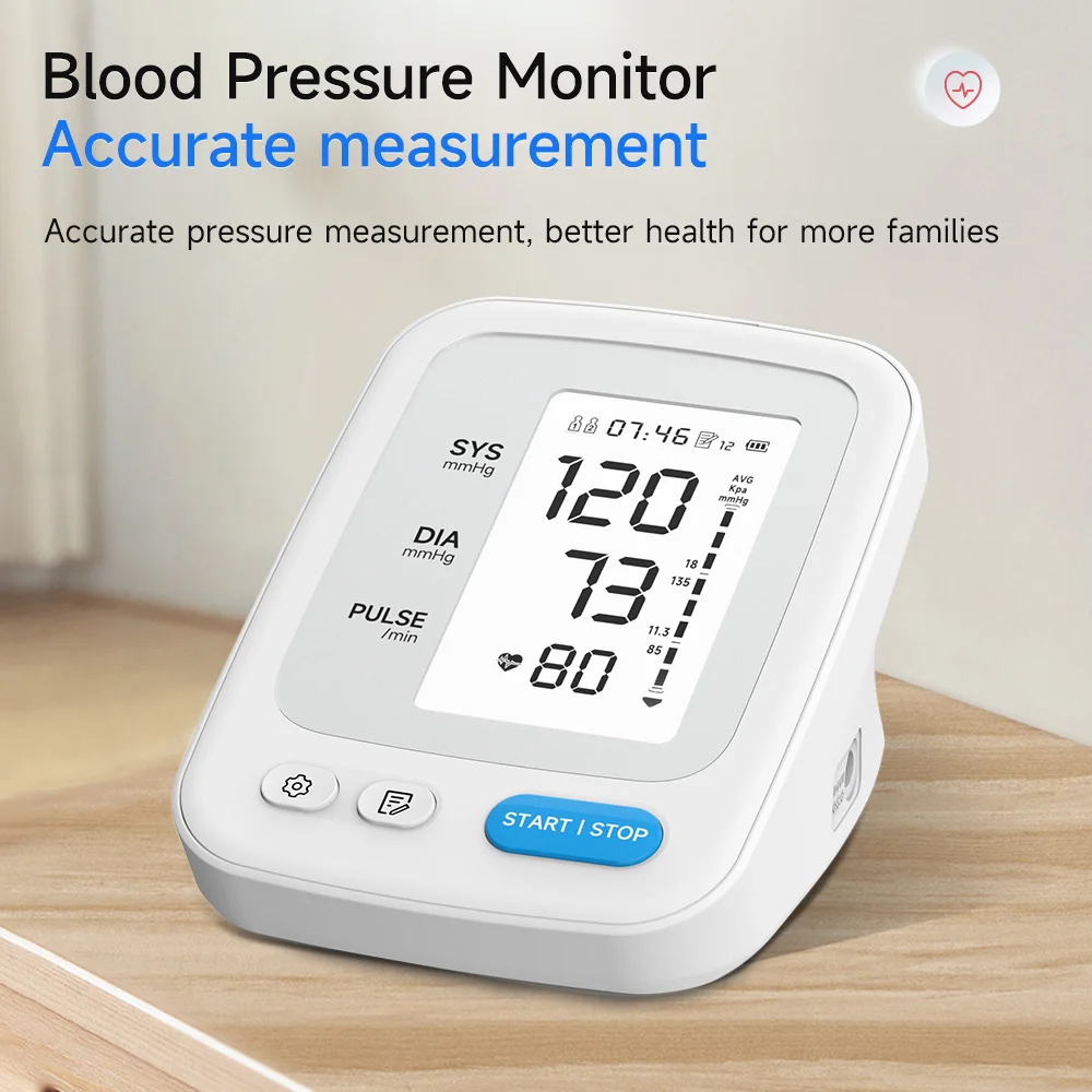 Blood Pressure Monitor Blood Pressure Meter Portable Digital Upper Arm Tonometer Sphygmomanometer 1 Pcs