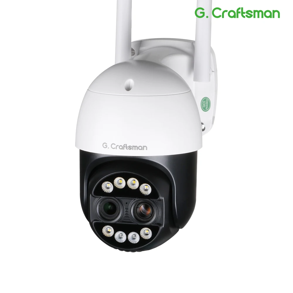 G.craftsman 4k Dual Lens Wifi Ip Camera 8mp Wireless Outdoor Cctv Video