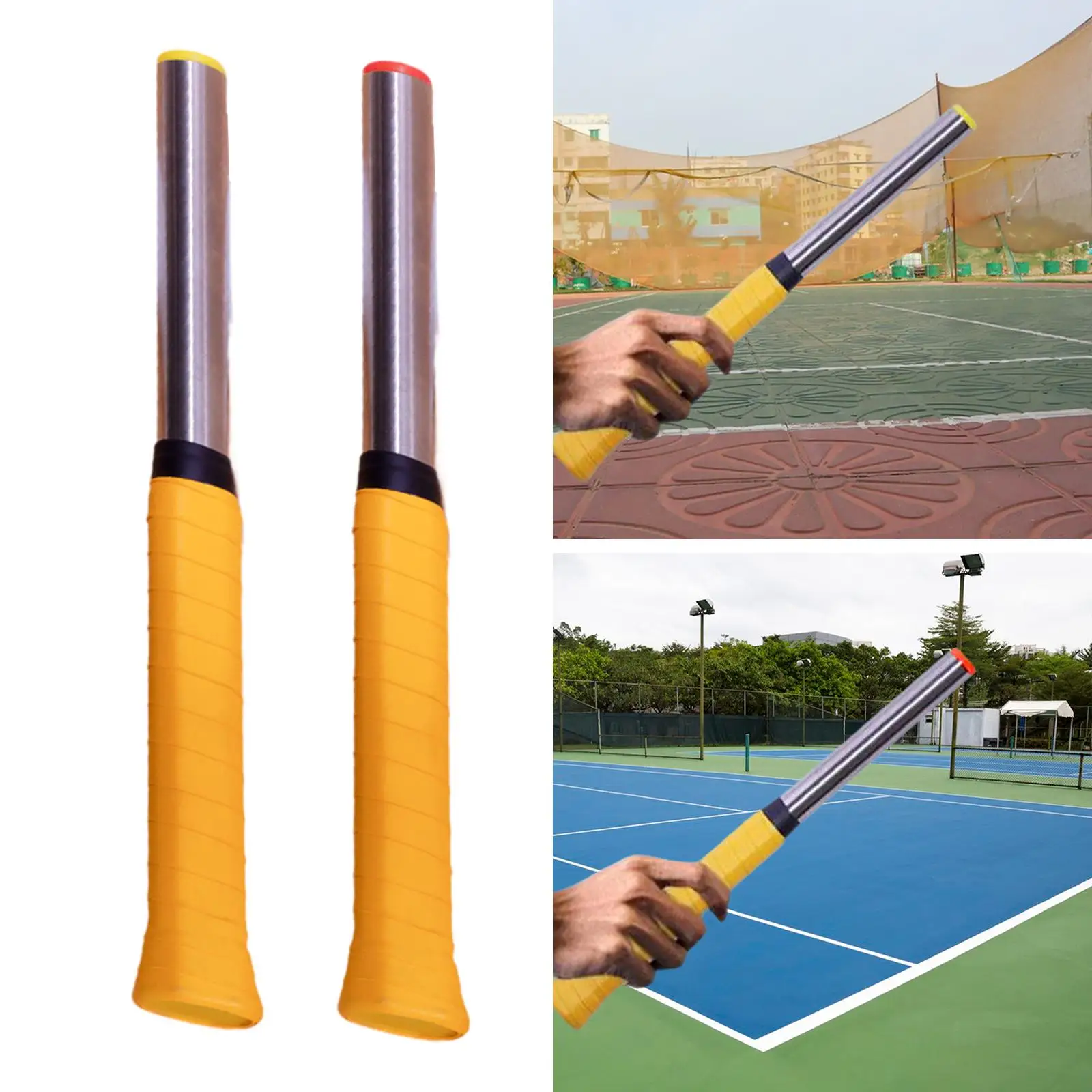 Badminton Racket Swing Trainer Sound Remind Warm up Stick Practicing Guide