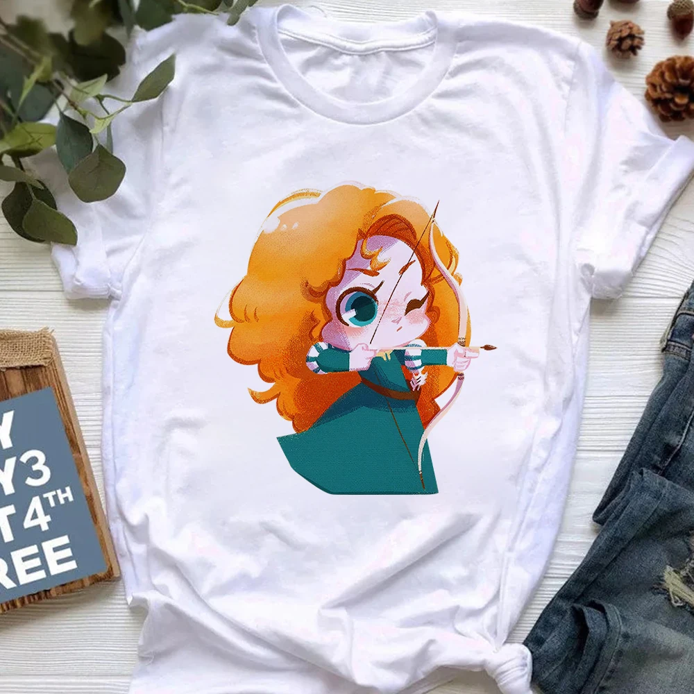 

Cute Merida Princess Women Disney T Shirt Summer New Harajuku Style Top Clothes Dropship Female T-Shirt Hot Selling Short Sleeve