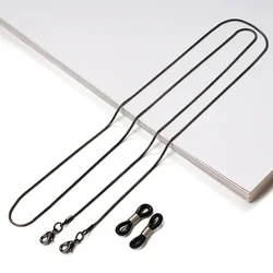 2024 Simple Snake Chain for Glasses Mask Lanyard Women Men Soft Black Silver Color Sunglasses Chains Eyewear Cord Strap Gift