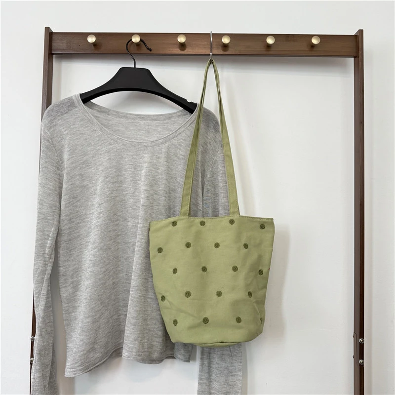 green polka dots