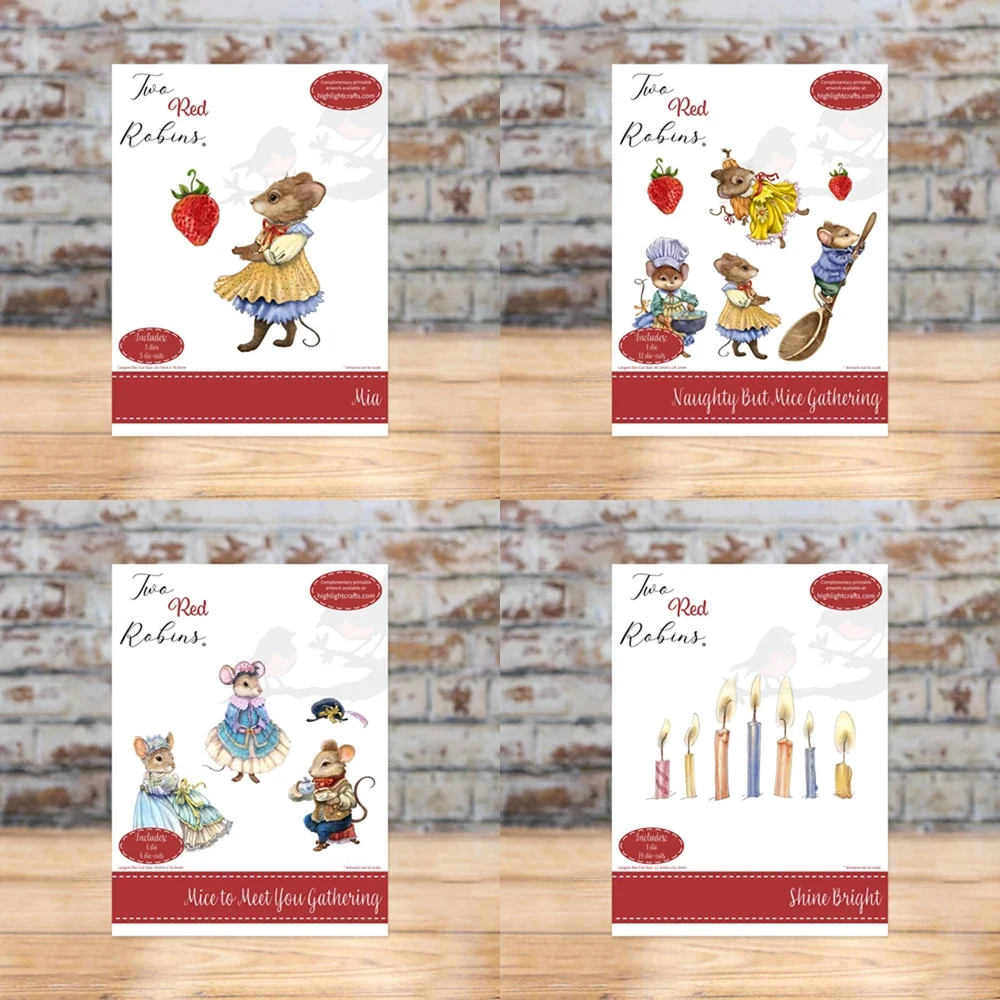 DIY용 마우스 수집 다이 세트, 스크랩북 카드 스텐실, 데이터 절단, 슬림라인 필수품