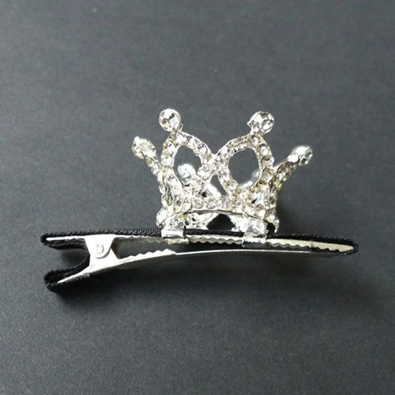 Girls Kids Crystal Princess Party Crown Tiara Hair Pin Clips Silver Plated Women Hair Accessories jewelry accessories,hair accessory